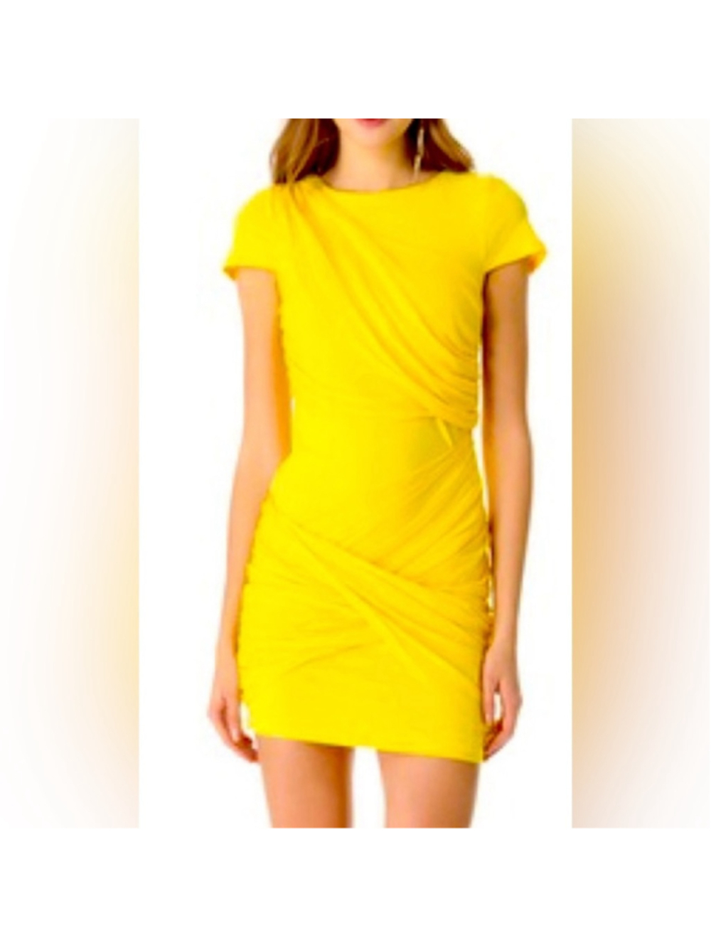 Alice + Olivia Goddess Yellow Mini Dress